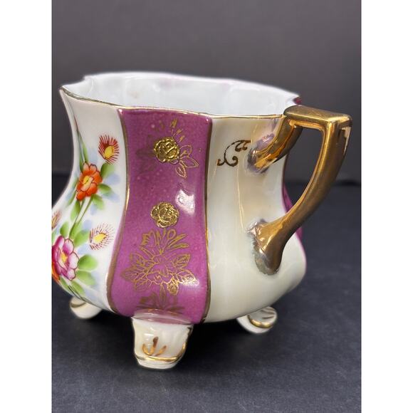 Vintage Royal Sealy 4 Footed Tea Cup Only Luster ware Gold Trim Japan - Picture 2 of 16
